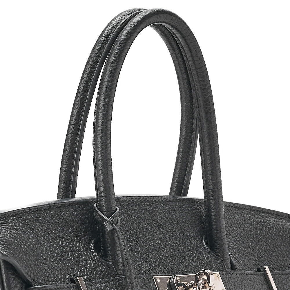 HERMES Birkin 30 Handbag Togo Black (Silver Hardware) Silver-Tone Hardware, Pre-Owned