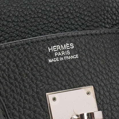 HERMES Birkin 30 Handbag Togo Black (Silver Hardware) Silver-Tone Hardware, Pre-Owned