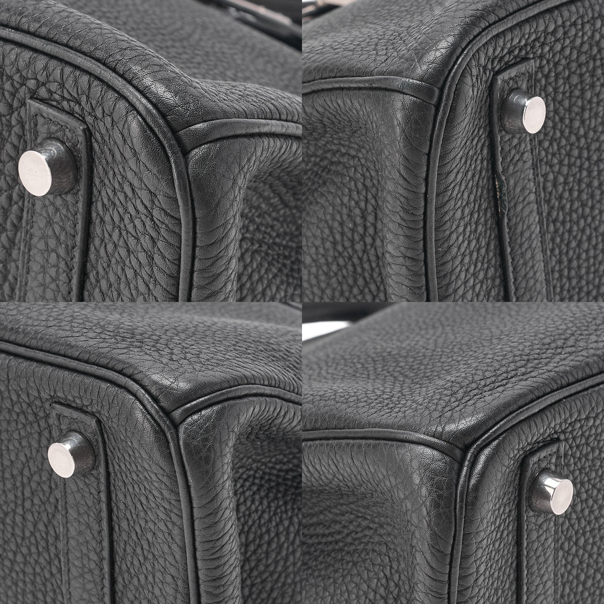 HERMES Birkin 30 Handbag Togo Black (Silver Hardware) Silver-Tone Hardware, Pre-Owned