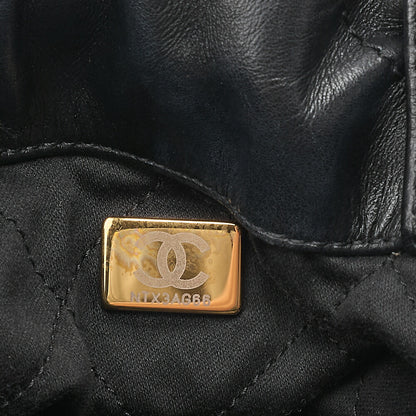 CHANEL Chanel Chanel 22 Calfskin Black Drawstring Type 2-way Chain Backpack Gold-Tone Hardware, Pre-Owned
