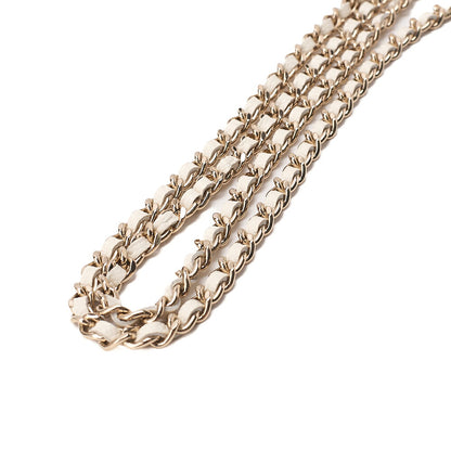 CHANEL Chanel Matelasse Chain Wallet Caviar Skin White Gold-Tone Hardware, Pre-Owned