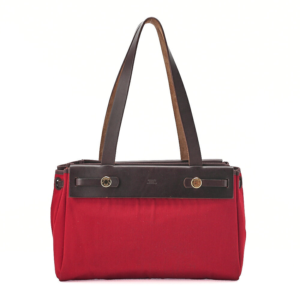 HERMES Hermes Ale Bag Kavas PM Towalmi Road  x  Vash Hunter Red x Brown x Orange Tote Bag Gold-Tone Hardware, Pre-Owned