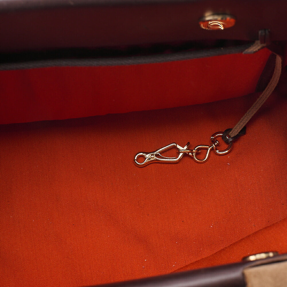 HERMES Hermes Ale Bag Kavas PM Towalmi Road  x  Vash Hunter Red x Brown x Orange Tote Bag Gold-Tone Hardware, Pre-Owned