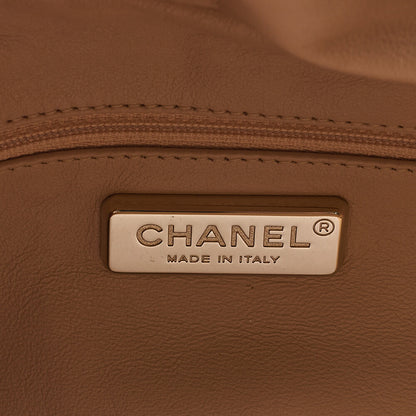 CHANEL Chain Tote Bag Coco Mark Luxury Line Lambskin Gold Gold-Tone Hardware, Pre-Owned