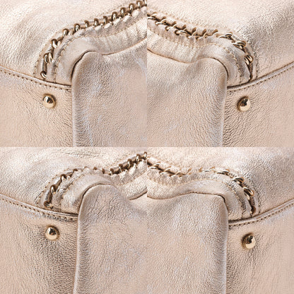 CHANEL Chain Tote Bag Coco Mark Luxury Line Lambskin Gold Gold-Tone Hardware, Pre-Owned