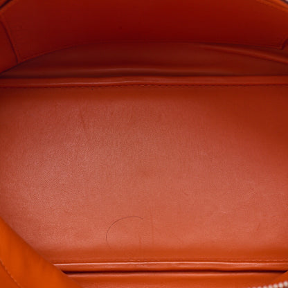 HERMES Herm?s Bolide 35 Taurillon Clemence 2-Way Handbag Orange Silver-Tone Hardware, Pre-Owned