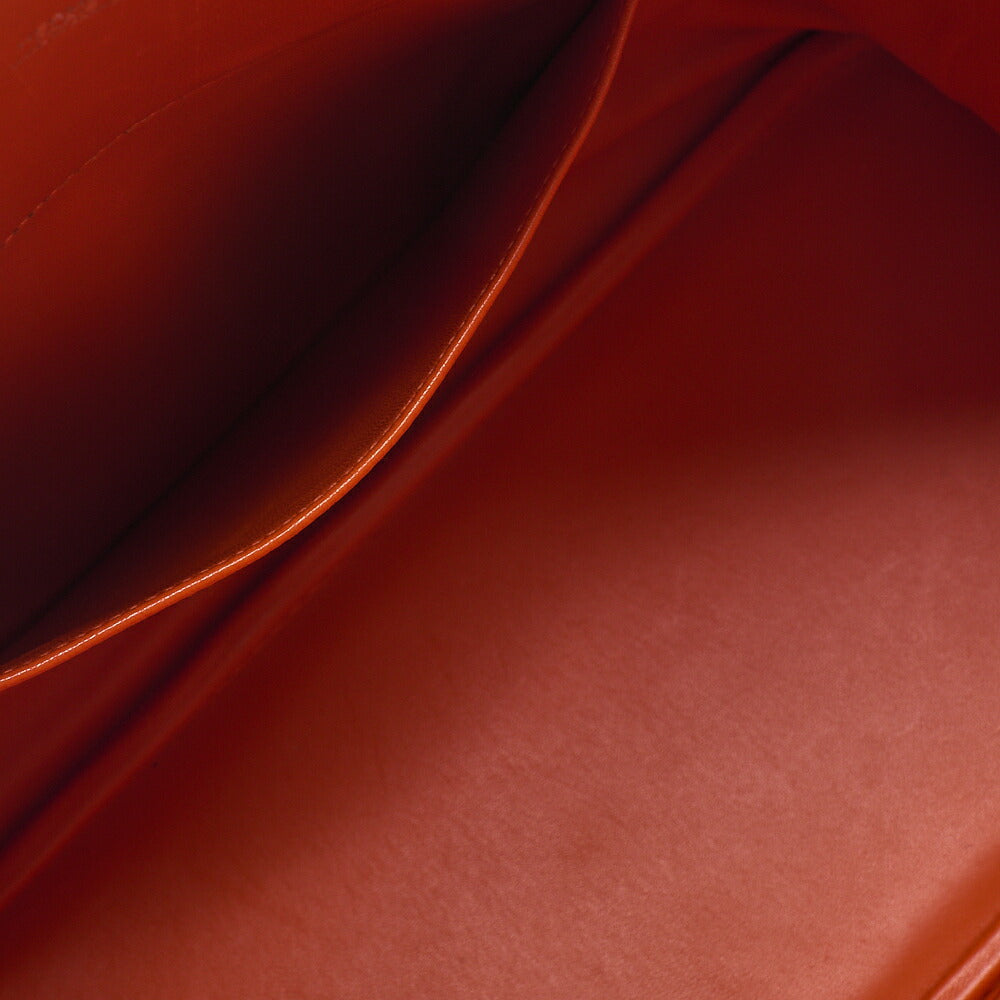 HERMES Herm?s Bolide 35 Taurillon Clemence 2-Way Handbag Orange Silver-Tone Hardware, Pre-Owned