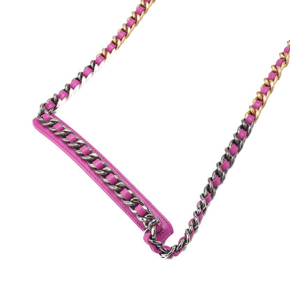 CHANEL Matelasse Chanel 19 Tweed 2-Way Chain Shoulder Purple Gold x Silver-Tone Hardware, Pre-Owned