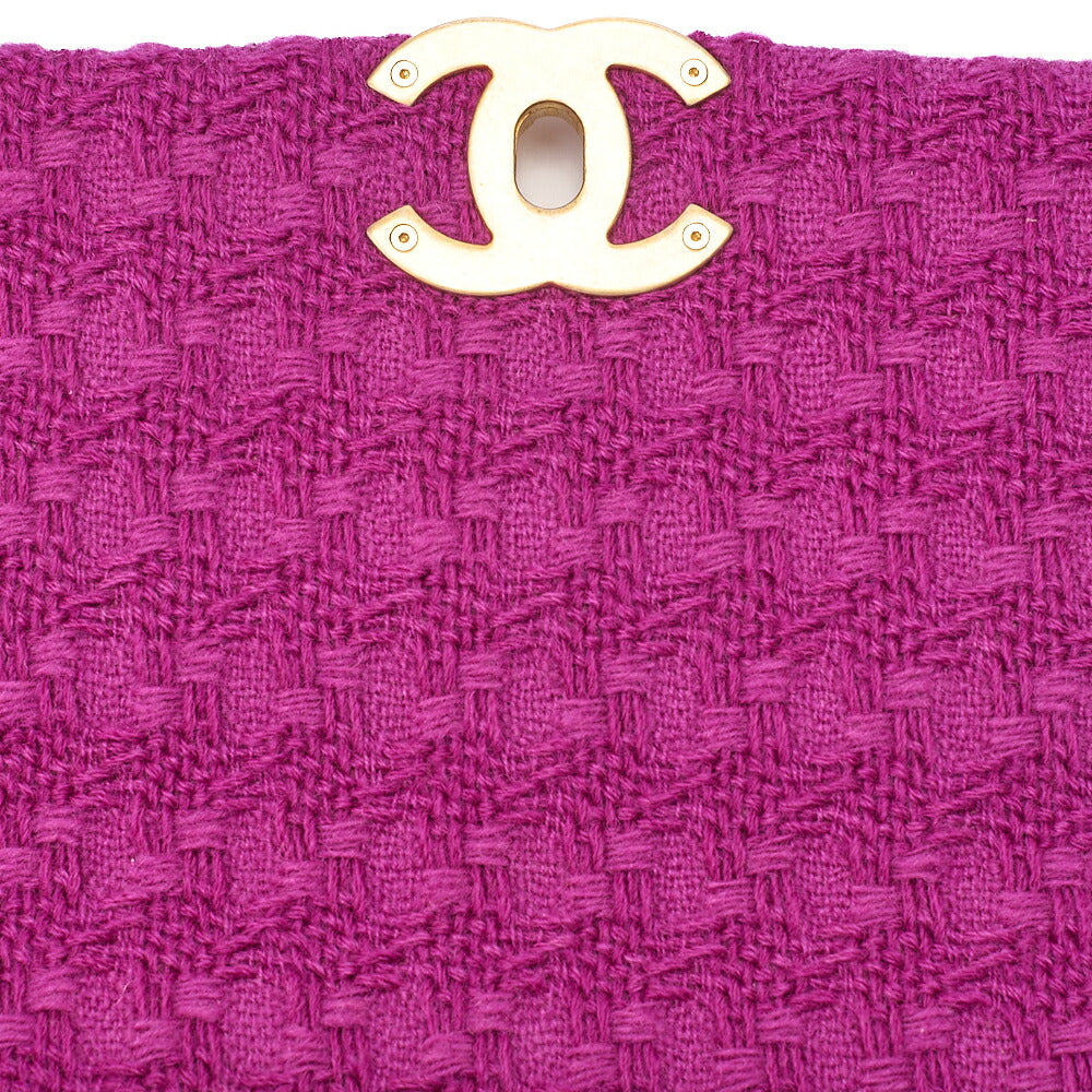 CHANEL Matelasse Chanel 19 Tweed 2-Way Chain Shoulder Purple Gold x Silver-Tone Hardware, Pre-Owned