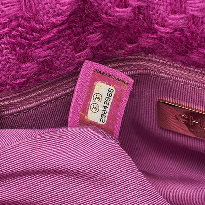 CHANEL Matelasse Chanel 19 Tweed 2-Way Chain Shoulder Purple Gold x Silver-Tone Hardware, Pre-Owned