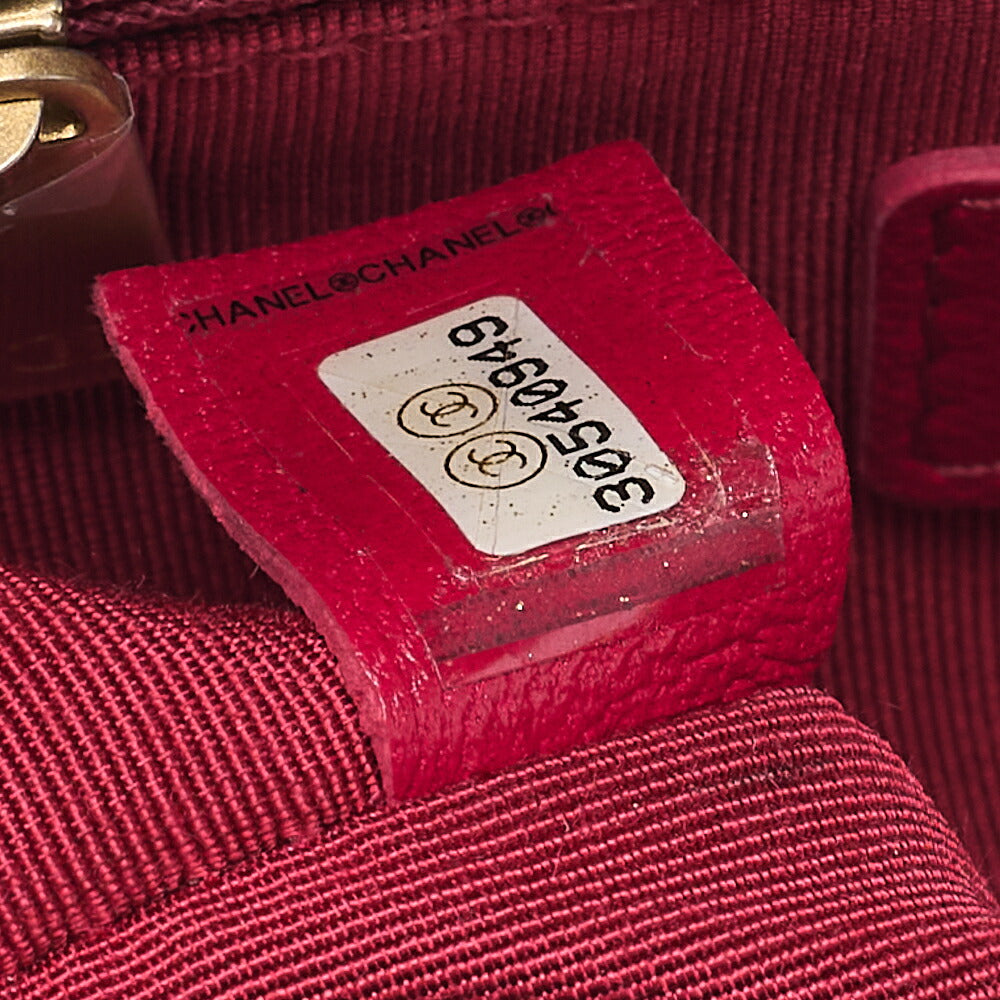 CHANEL Lambskin Mini Matelasse 17cm Single Flap Turn Lock Chain Shoulder Black Gold-Tone Hardware, Pre-Owned