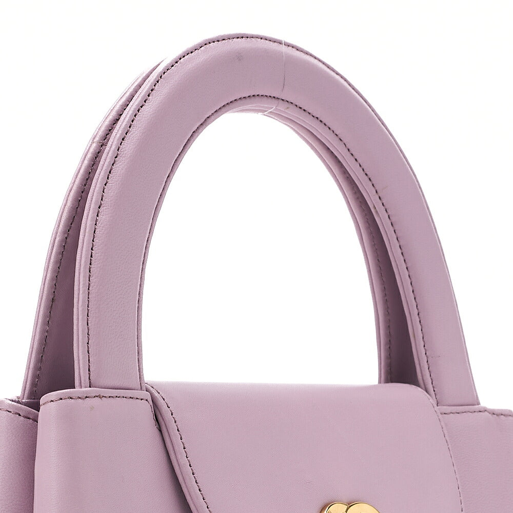 CHANEL Bicolore Handbag Mini Kelly Shape Lambskin Purple Gold-Tone Hardware, Pre-Owned