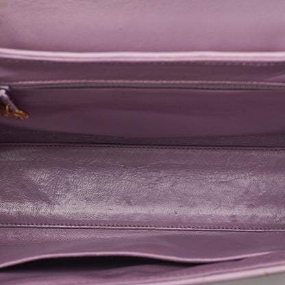 CHANEL Bicolore Handbag Mini Kelly Shape Lambskin Purple Gold-Tone Hardware, Pre-Owned