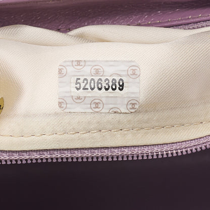 CHANEL Bicolore Handbag Mini Kelly Shape Lambskin Purple Gold-Tone Hardware, Pre-Owned