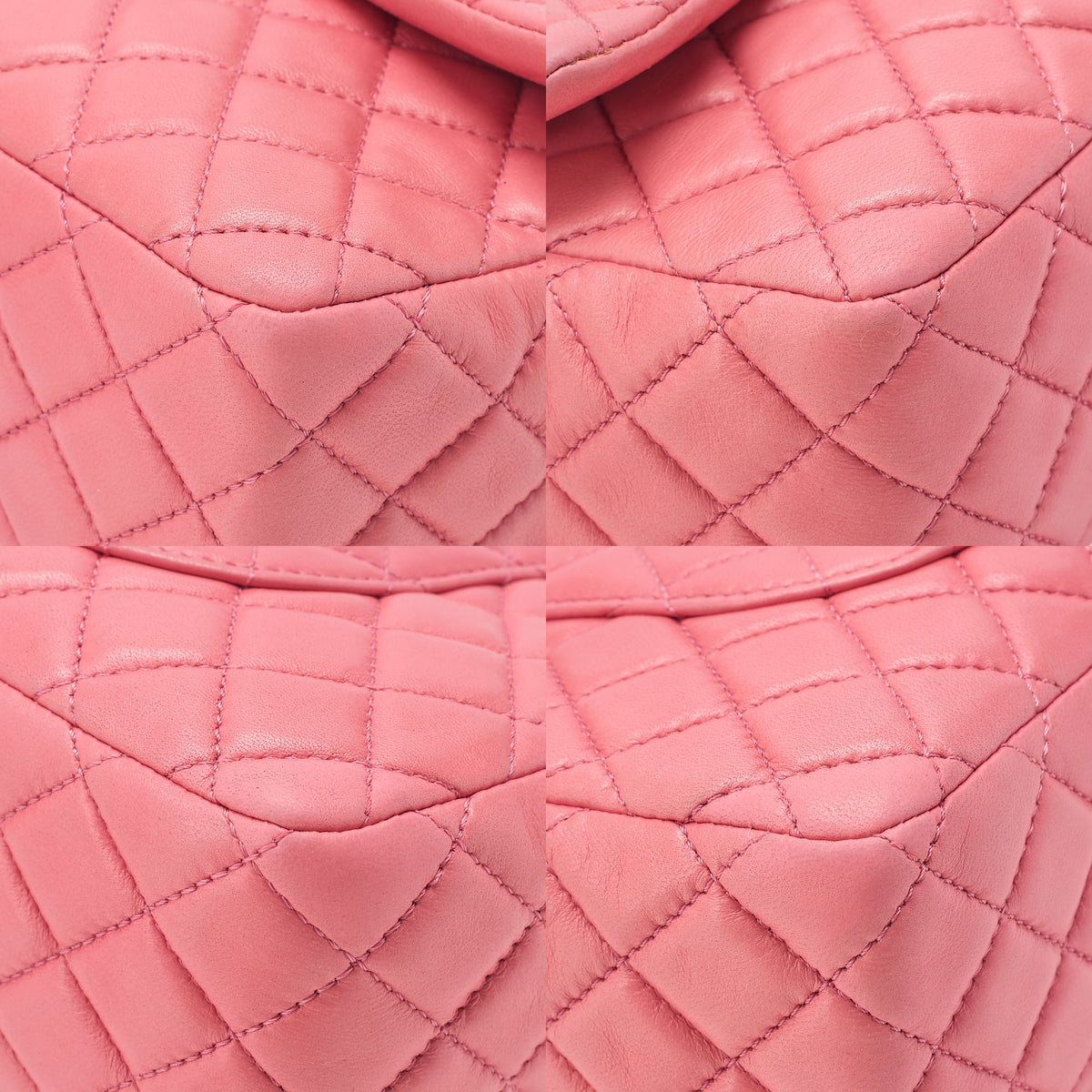 CHANEL Lambskin Matelasse Icon Single Flap Chain Shoulder Pink Gold-Tone Hardware, Pre-Owned