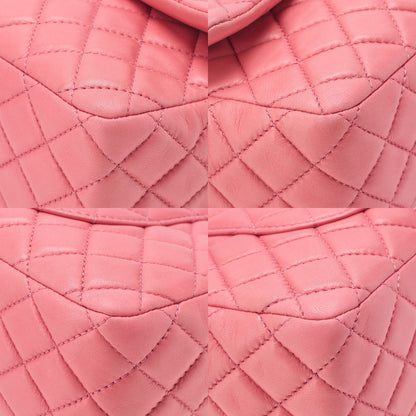 CHANEL Lambskin Matelasse Icon Single Flap Chain Shoulder Pink Gold-Tone Hardware, Pre-Owned