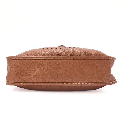 Hermes Hermes Evelyn PM Shoulder Bag Taurillon Clemence Gold Silver-Tone Hardware, Pre-Owned