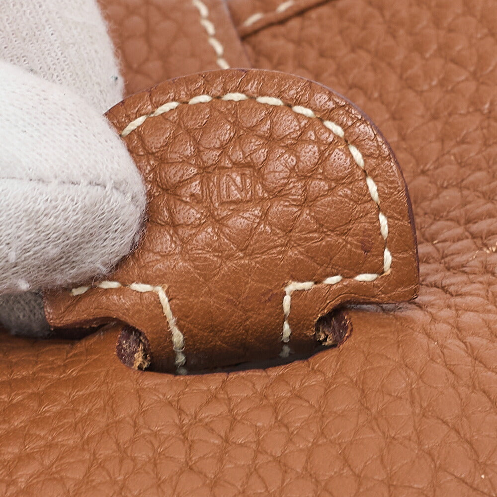 Hermes Hermes Evelyn PM Shoulder Bag Taurillon Clemence Gold Silver-Tone Hardware, Pre-Owned