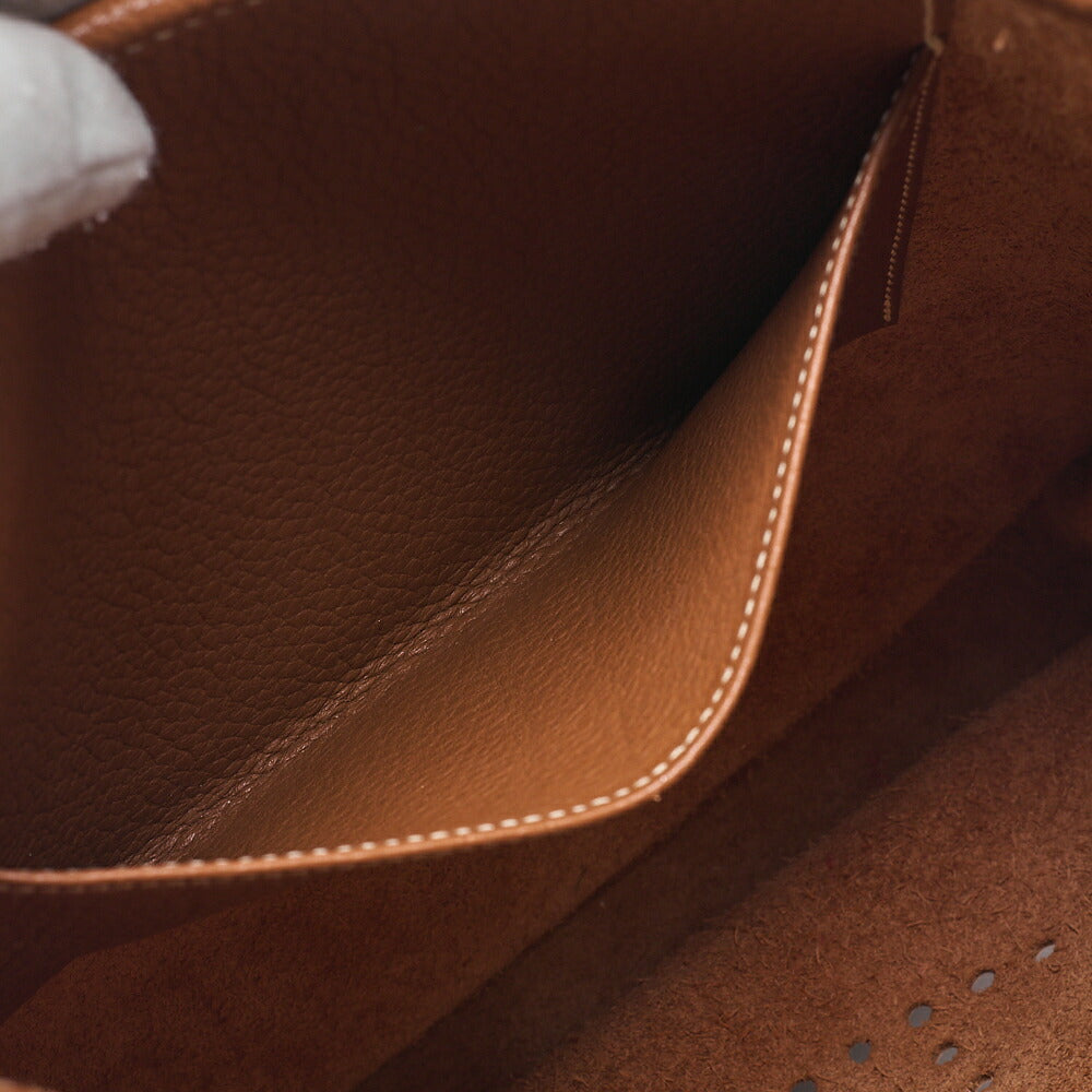 Hermes Hermes Evelyn PM Shoulder Bag Taurillon Clemence Gold Silver-Tone Hardware, Pre-Owned
