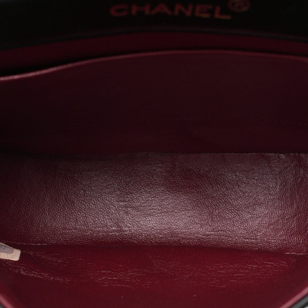 CHANEL Matelasse Deka Coco Round Flap Push Lock Chain Shoulder Lambskin Black Gold-Tone Hardware, Pre-Owned