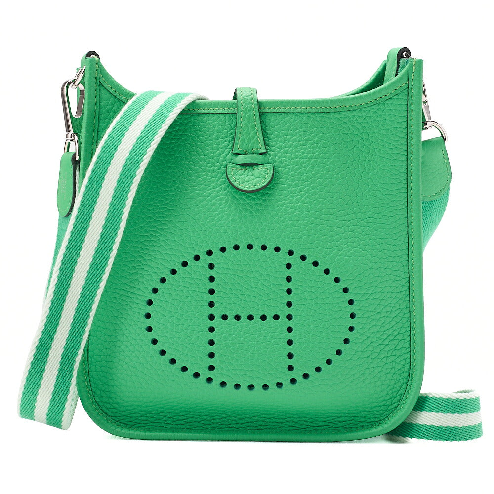 Hermes Hermes Eveline TPM Shoulder Bag Tedmont Clemence Vert Comics Silver-Tone Hardware, Pre-Owned