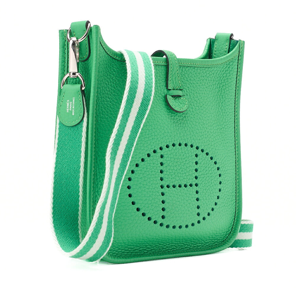 Hermes Hermes Eveline TPM Shoulder Bag Tedmont Clemence Vert Comics Silver-Tone Hardware, Pre-Owned