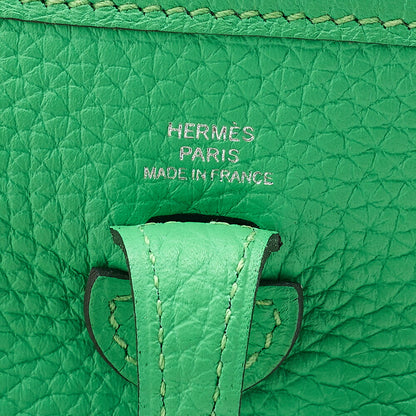 Hermes Hermes Eveline TPM Shoulder Bag Tedmont Clemence Vert Comics Silver-Tone Hardware, Pre-Owned