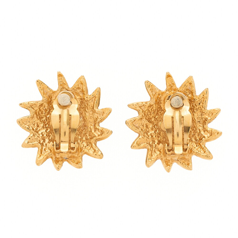 CHANEL Earrings Lion Pattern 2497 GP Gold (Gold Plated)Gold-Tone Hardware, Pre-Owned