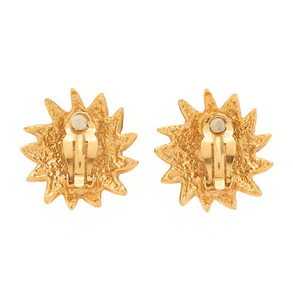 CHANEL Earrings Lion Pattern 2497 GP Gold (Gold Plated)Gold-Tone Hardware, Pre-Owned
