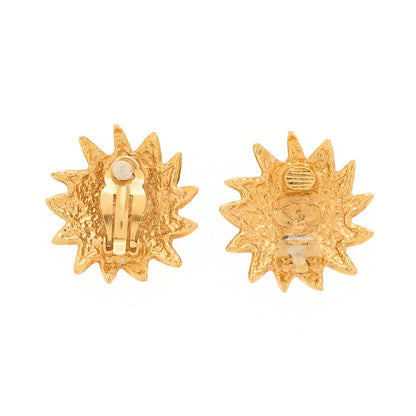 CHANEL Earrings Lion Pattern 2497 GP Gold (Gold Plated)Gold-Tone Hardware, Pre-Owned
