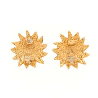 CHANEL Earrings Lion Pattern 2497 GP Gold (Gold Plated)Gold-Tone Hardware, Pre-Owned