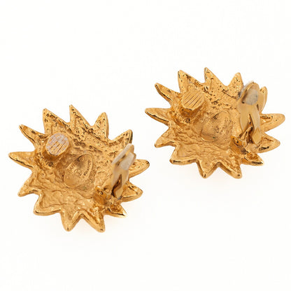 CHANEL Earrings Lion Pattern 2497 GP Gold (Gold Plated)Gold-Tone Hardware, Pre-Owned