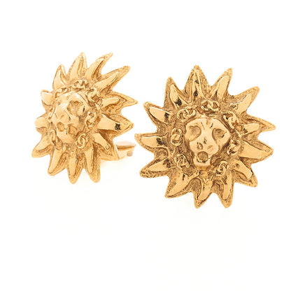 CHANEL Earrings Lion Pattern 2497 GP Gold (Gold Plated)Gold-Tone Hardware, Pre-Owned