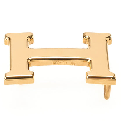 HERMES Hermes Mini H-Belt Belt 65 GP x Leather Black x Gold Gold-Tone Hardware, Pre-Owned