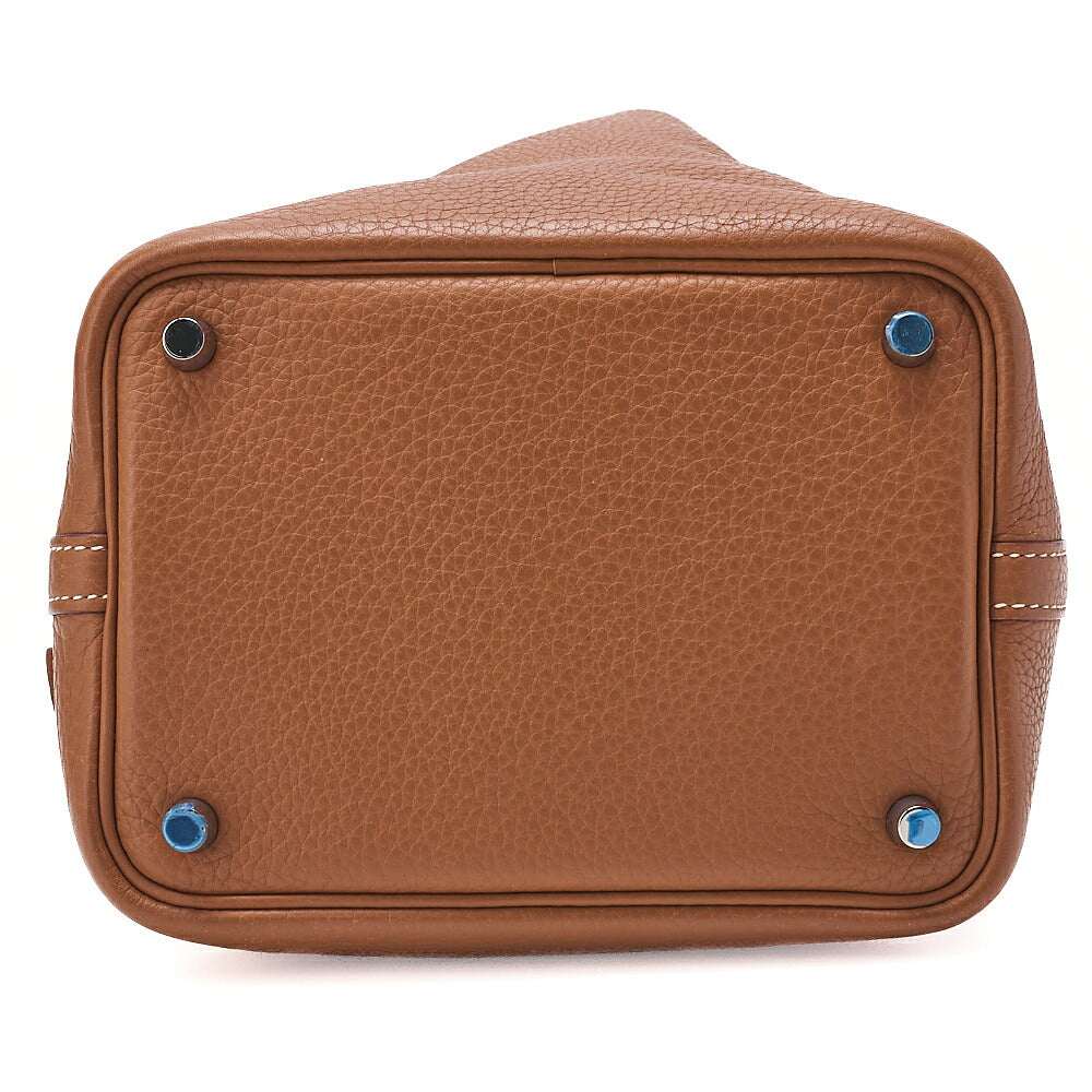 Hermes Hermes Picotan Lock PM Taurillon Clemence Gold Silver-Tone Hardware, Pre-Owned
