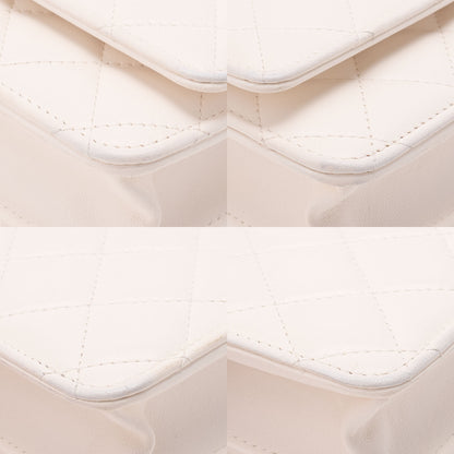 CHANEL Lambskin Matelasse Trendy CC Rhinestone 2-Way Chain Wallet White Gold-Tone Hardware, Pre-Owned
