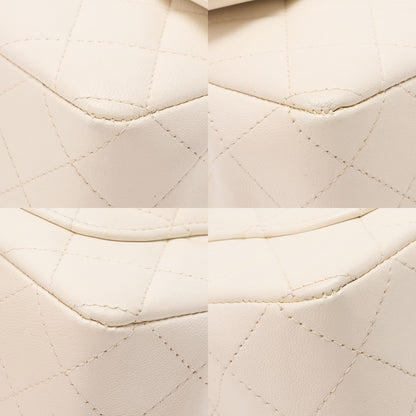 CHANEL Chain Shoulder Bag Mini Matelasse 20cm Lambskin Black x White Gold-Tone Hardware, Pre-Owned
