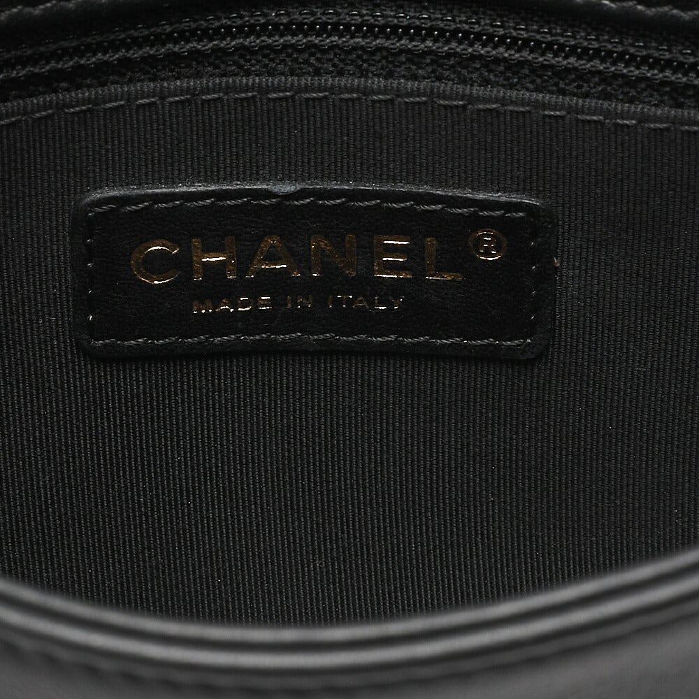 CHANEL Lambskin Matelasse Single Flap Turn Lock Chain Shoulder Bag Bicolor Dusty Pink x Black Gold-Tone Hardware, Pre-Owned