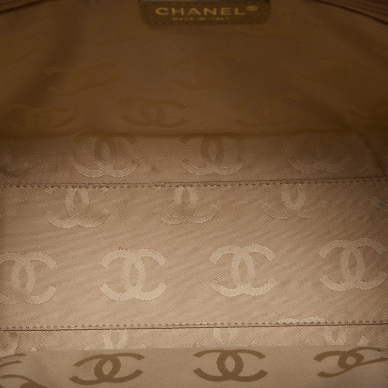 CHANEL Tote Bag Coco Mark Wild Stitch Calf Leather Beige Gold-Tone Hardware Pre-Owned - Vintage La Charme