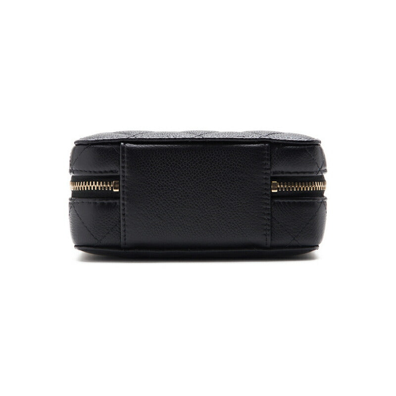 CHANEL Mini Handbag 2WAY Matelasse Chain Shoulder Caviar Skin Black Gold-Tone Hardware Pre-Owned - Vintage La Charme