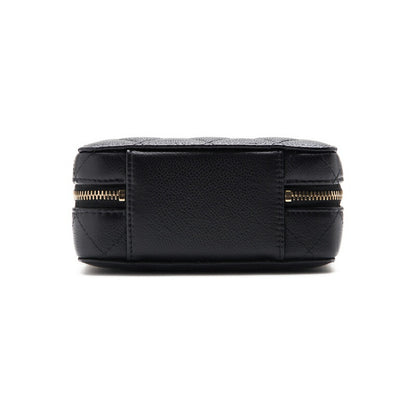 CHANEL Mini Handbag 2WAY Matelasse Chain Shoulder Caviar Skin Black Gold-Tone Hardware Pre-Owned - Vintage La Charme