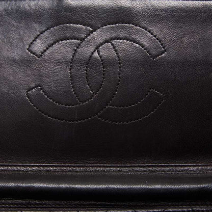 CHANEL Shoulder Bag, Matelasse Push Lock Chain Shoulder, Lambskin, Black, Gold-Tone Hardware, Pre-Owned - Vintage La Charme