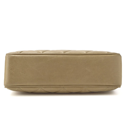 CHANEL Handbag Matelasse Turn Lock Lambskin Beige Gold-Tone Hardware Pre-Owned - Vintage La Charme