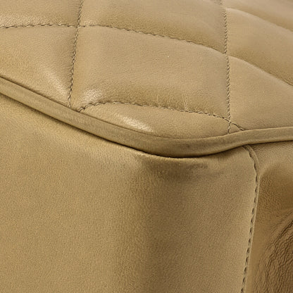 CHANEL Handbag Matelasse Turn Lock Lambskin Beige Gold-Tone Hardware Pre-Owned - Vintage La Charme