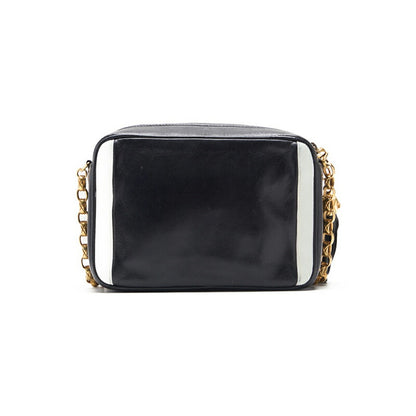 Chanel Shoulder Bag, Coco Mark With Fringe Bijou Chain, Bicolor Lambskin, White, Gold-Tone Hardware, Pre-Owned - Vintage La Charme