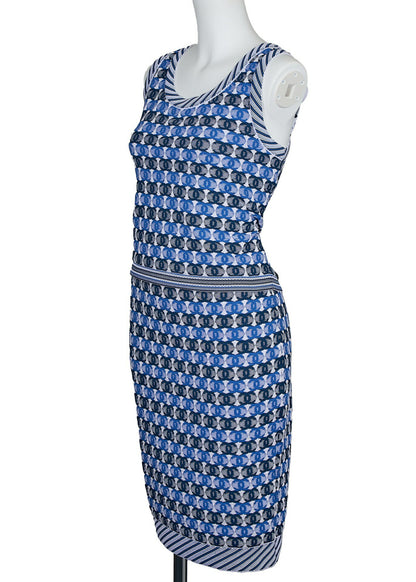 CHANEL Set Up Ensemble, Coco Mark CC Jacquard, Cotton Blend, Blue, Silver-Tone Hardware, Pre-Owned - Vintage La Charme