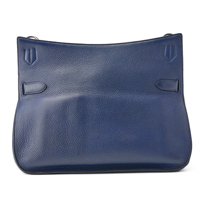 HERMES Gypsiere 34 Shoulder Bag Tryon Clemence Blue Saphir Silver-Tone Hardware Pre-Owned - Vintage La Charme