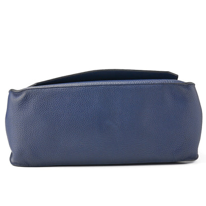 HERMES Gypsiere 34 Shoulder Bag Tryon Clemence Blue Saphir Silver-Tone Hardware Pre-Owned - Vintage La Charme