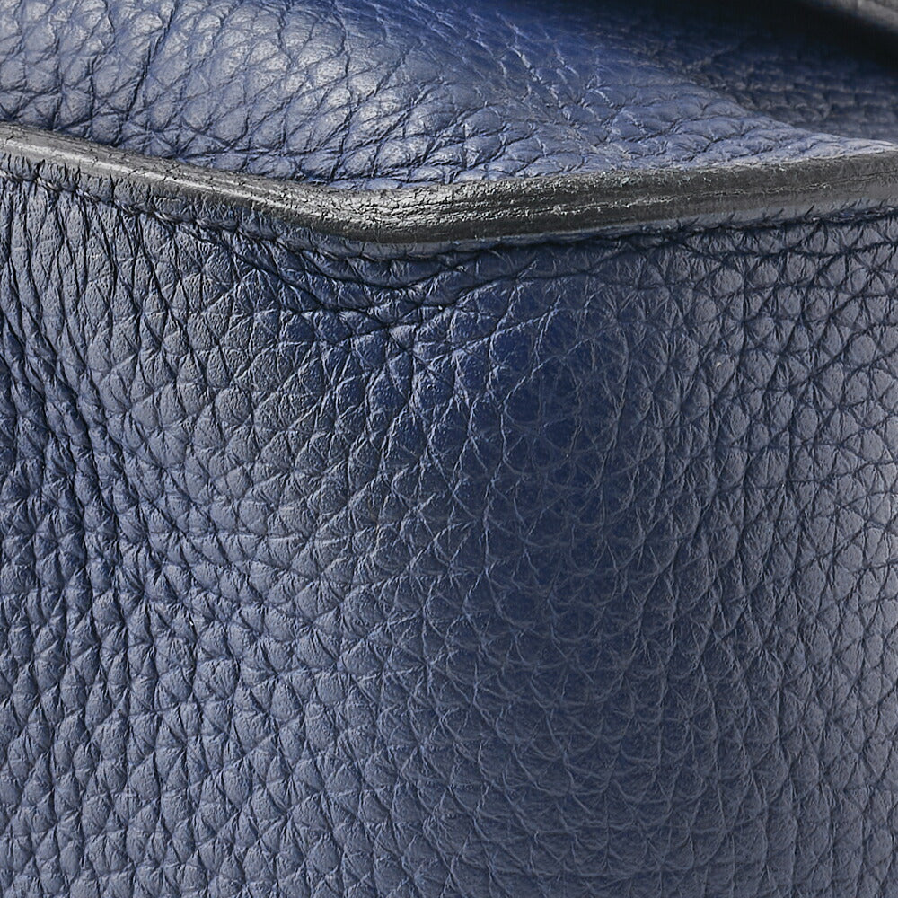 HERMES Gypsiere 34 Shoulder Bag Tryon Clemence Blue Saphir Silver-Tone Hardware Pre-Owned - Vintage La Charme
