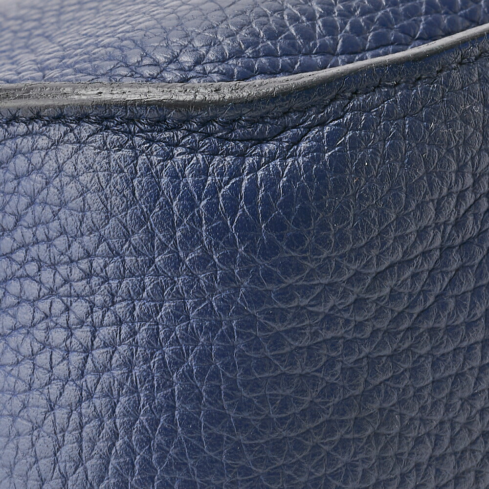 HERMES Gypsiere 34 Shoulder Bag Tryon Clemence Blue Saphir Silver-Tone Hardware Pre-Owned - Vintage La Charme